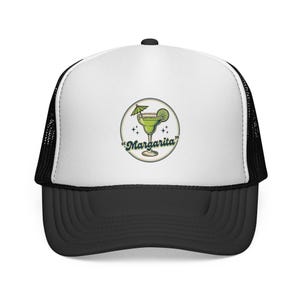Margarita Cocktail Embroidered Trucker Cap | Lime Drink Patch Hat