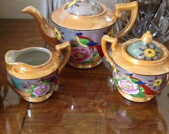 REDUCED  Beautiful Lustreware tea set made in Japan