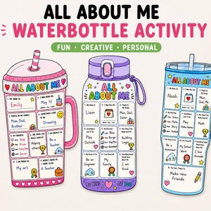 All About Me Printable,First Day of School Activity, Student Questionnaire Interview, Bulletin Board, Favorite Things List