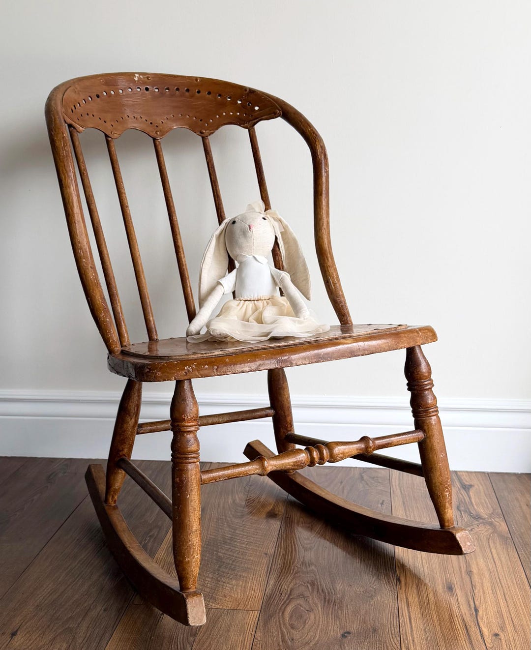 Small Oak Rocking Chair Antique Primitive Small Wooden Rocking Chair - Etsy