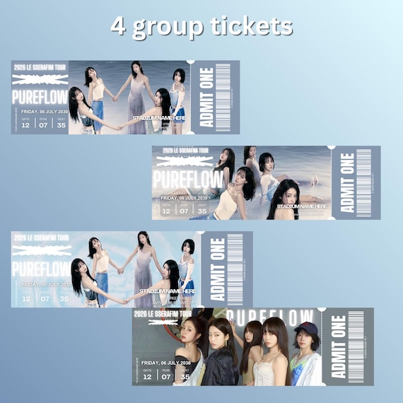 KPOP Le Sserafim Pureflow Tour Souvenir Concert Tickets ~ Digital
