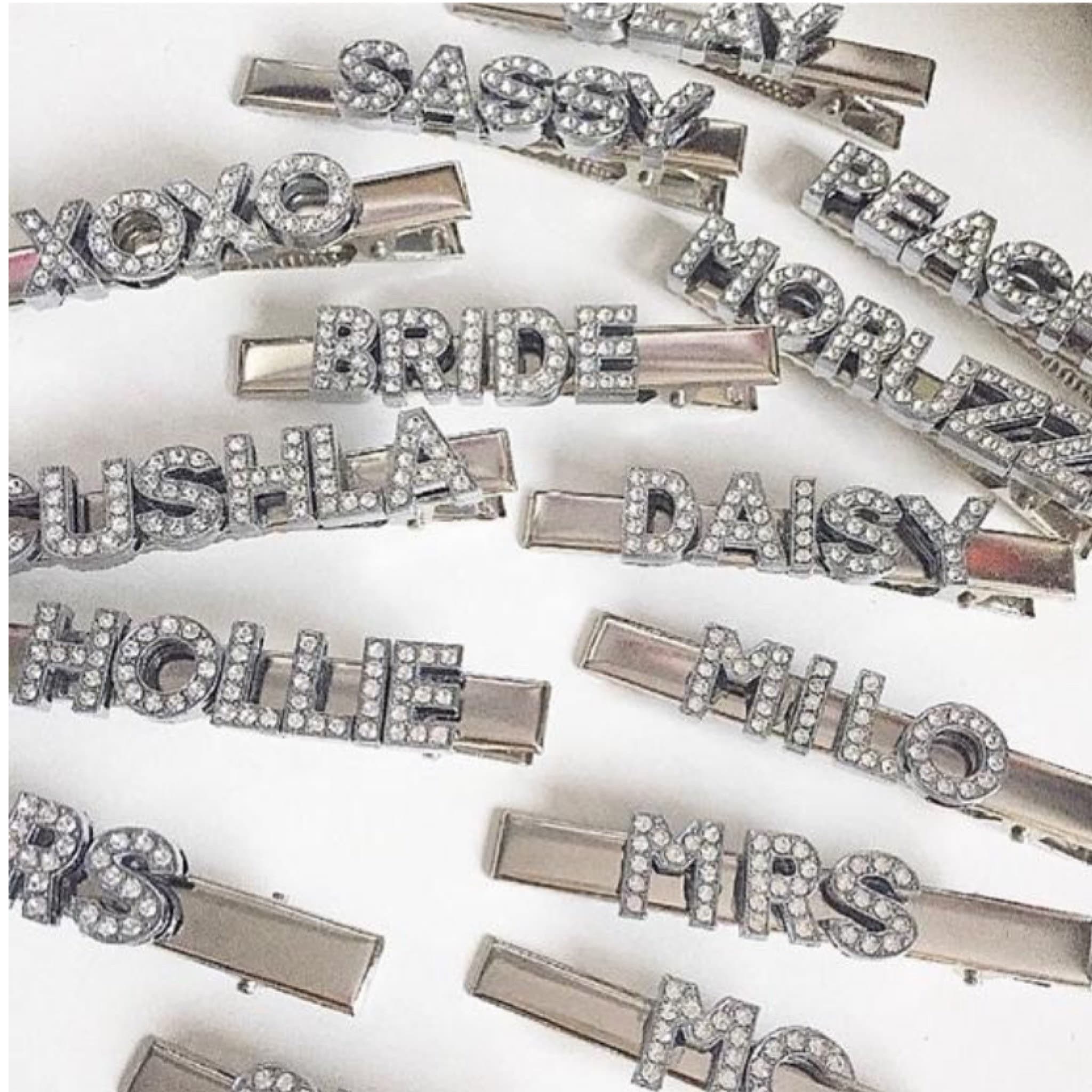 Custom Hair Clips Personalised Word Hair Clip Fashion Custom - Etsy
