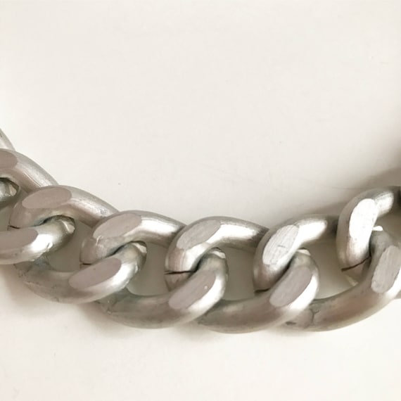 Chunky Matte Silver Necklace Chunky 