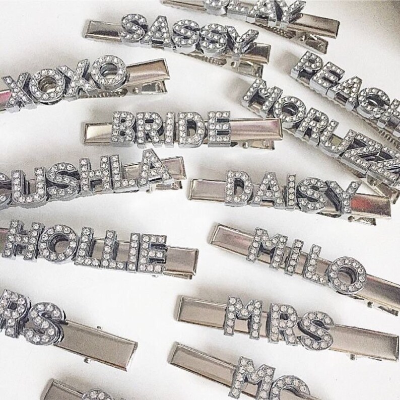Custom Name Hair Clip Personalised Hair Clips Customized Etsy