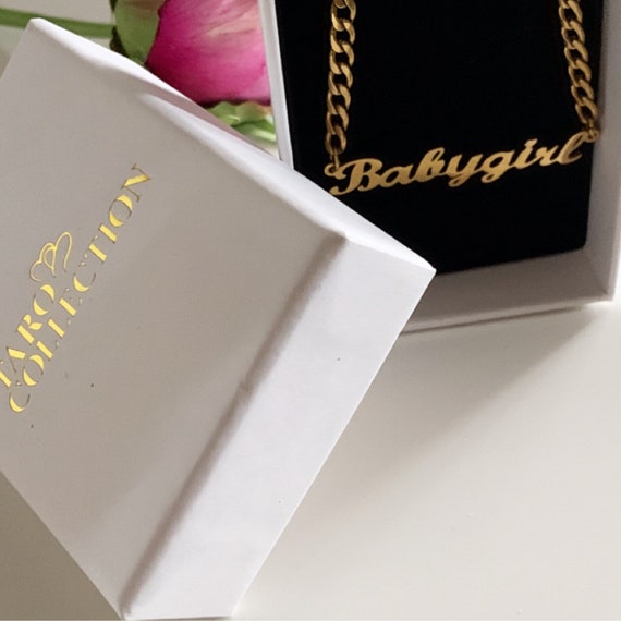 Gold Pendant Baby Girl Necklace Babygirl Necklace Inspiring Etsy