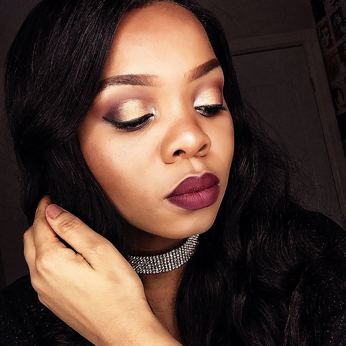 Black Clear Crystal Choker Choker Jewelry Crystal Jewelry Etsy