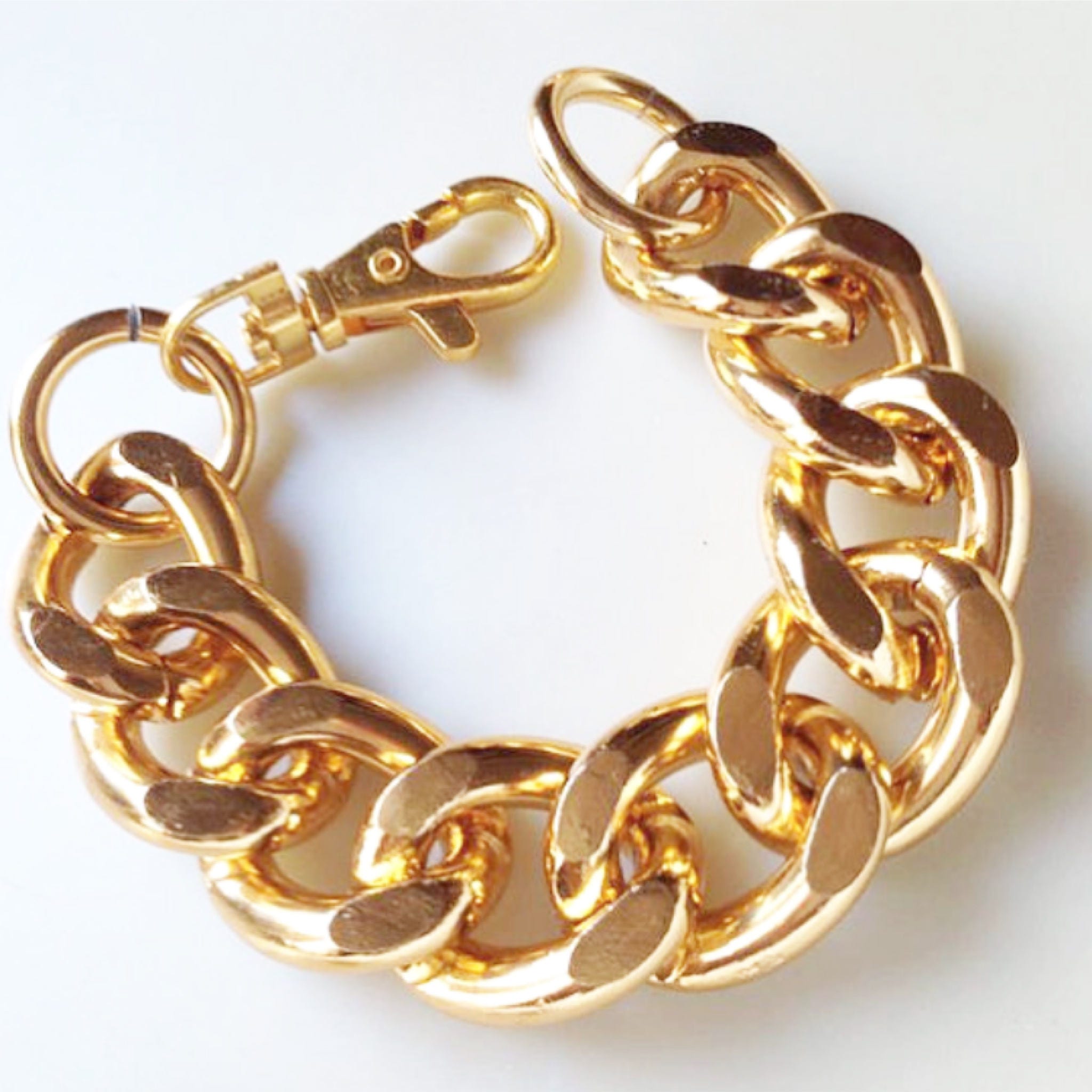 Gold and Silver Large Circle Link Bracelet Circle Link - Etsy