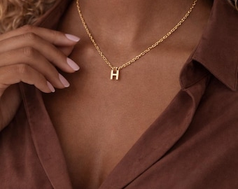 Dainty Initial Necklace, Custom letter Necklace, 18th Birthday Gift for her,  Personalised Gifts, Gold Initial Necklace