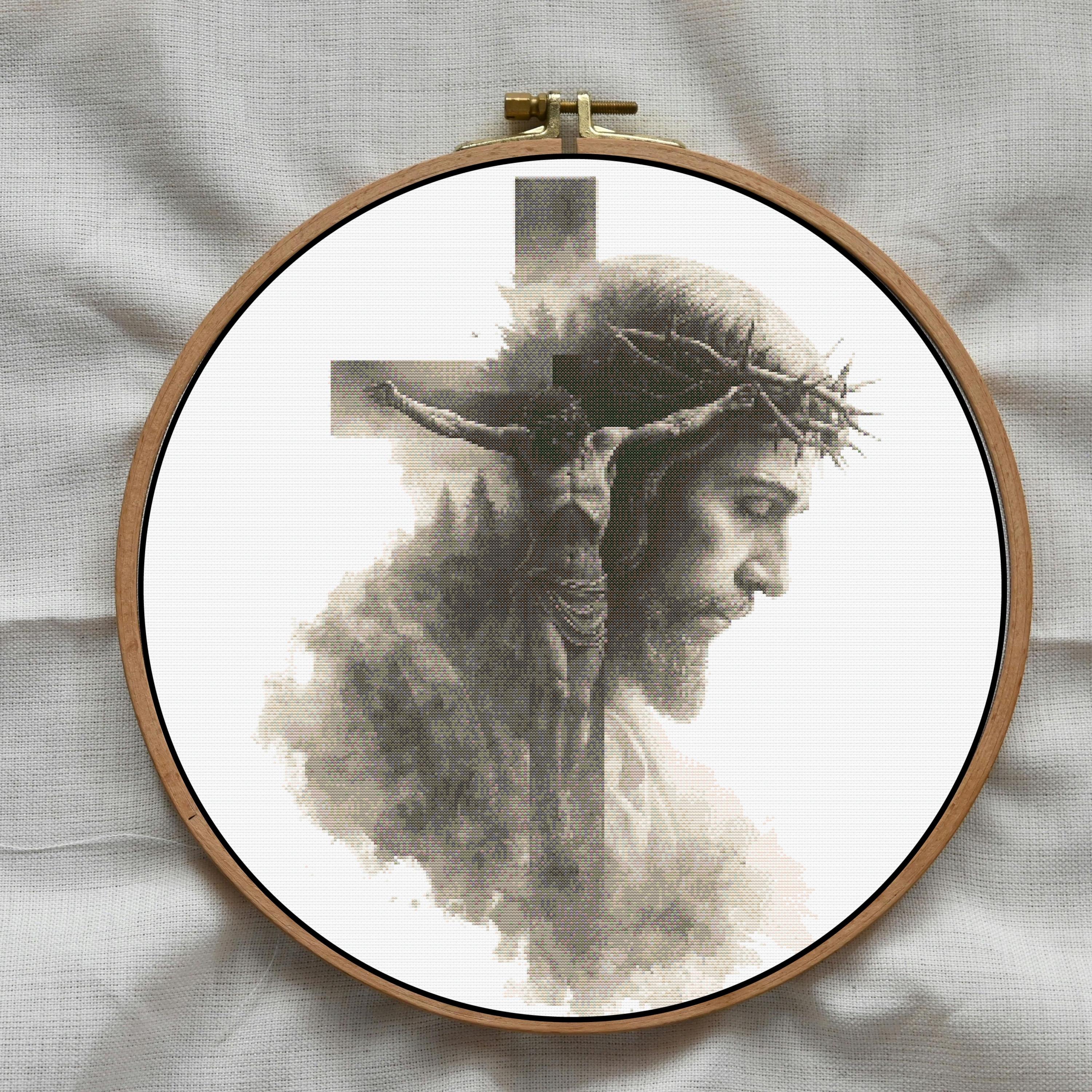 イギリス アンティーク イエス・キリスト 刺繍額 クリスチャンクロスステッチ - Etsy 日本