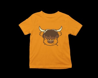 Harris the Highland Cow Kids T shirt