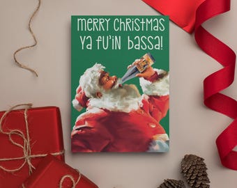 Tarjeta navideña escocesa: Papá Noel borracho