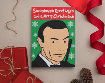 Tarjeta navideña escocesa - Sean Connery
