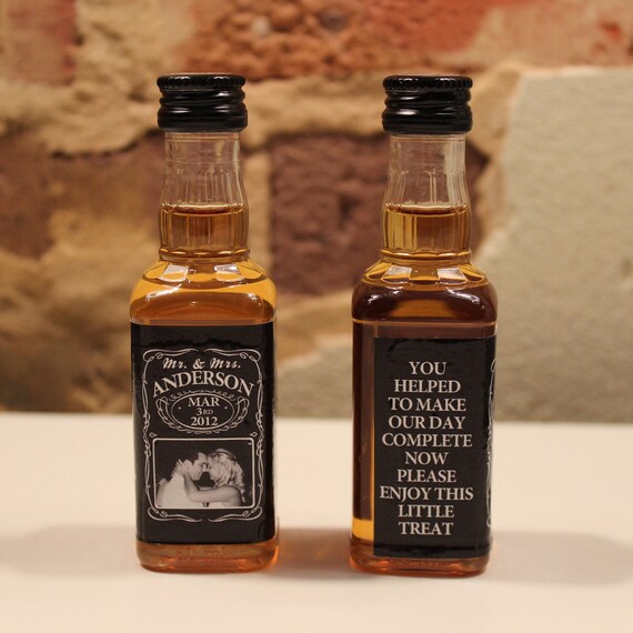 Items similar to 25 Custom Jack Daniels Favors Mini Bottle Decal Labels
