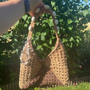 Raffia school bag / boho bag / crochet bag made of raffia