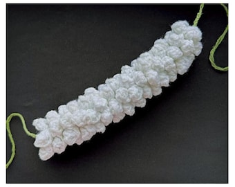 Handmade Crochet Jasmine (Mallipoo) Hair Garland