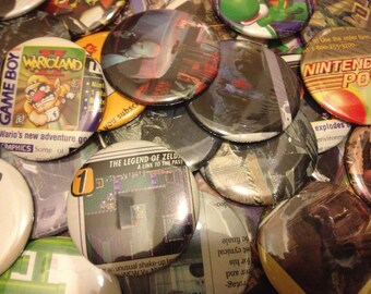 2.25" Video Game buttons, pack of 5