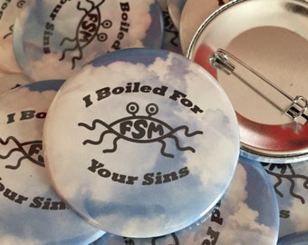 Flying Spaghetti Monster pin
