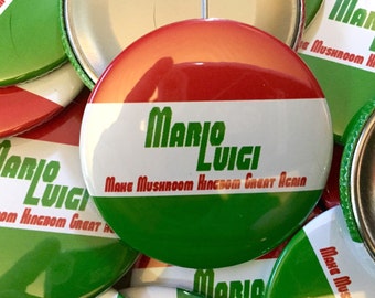 Mario Luigi Campaign Button