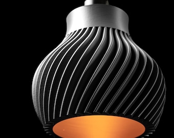 Lampe à suspension | Plafonnier spirale moderne | Suspension minimaliste | Éclairage sculptural | Décoration d'intérieur contemporaine