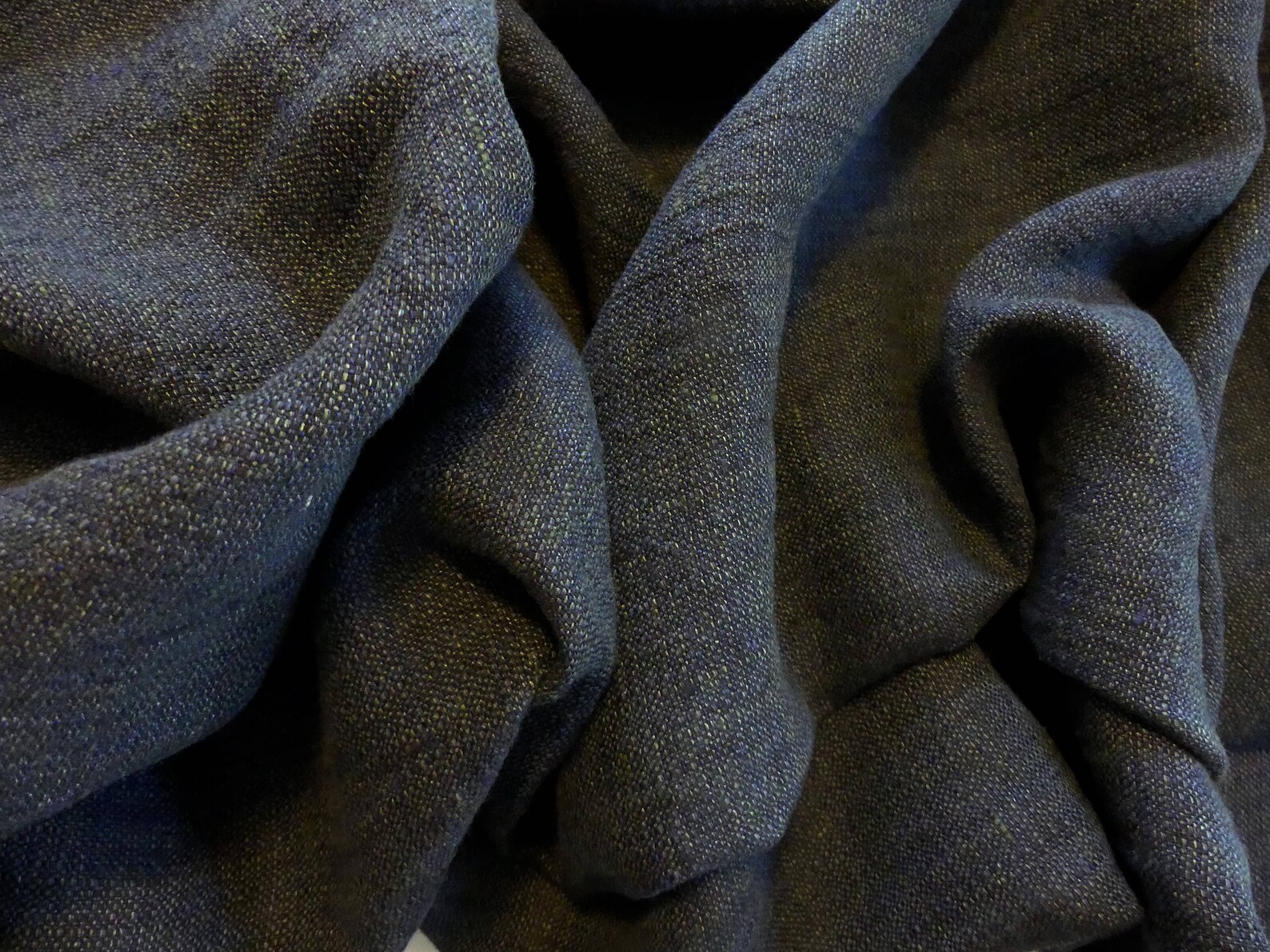 Navy Tweed Cross Dyed Woven Burlap Linen Fabric 56 Wide X 3 Yds. Etsy