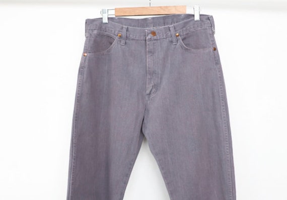 vintage rare grey WRANGLER'S denim JEANS 1980s pa… - image 2