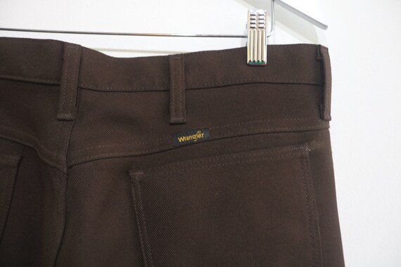 vintage WRANGLER'S Sta Prest BROWN levi style 70s… - image 4