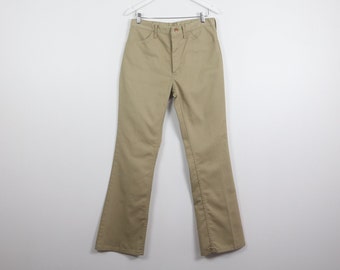 vintage beige WRANGLER brand slacks levi's tyle STA prest pants vintage 70s vintage size 32x31 style Sta Prest