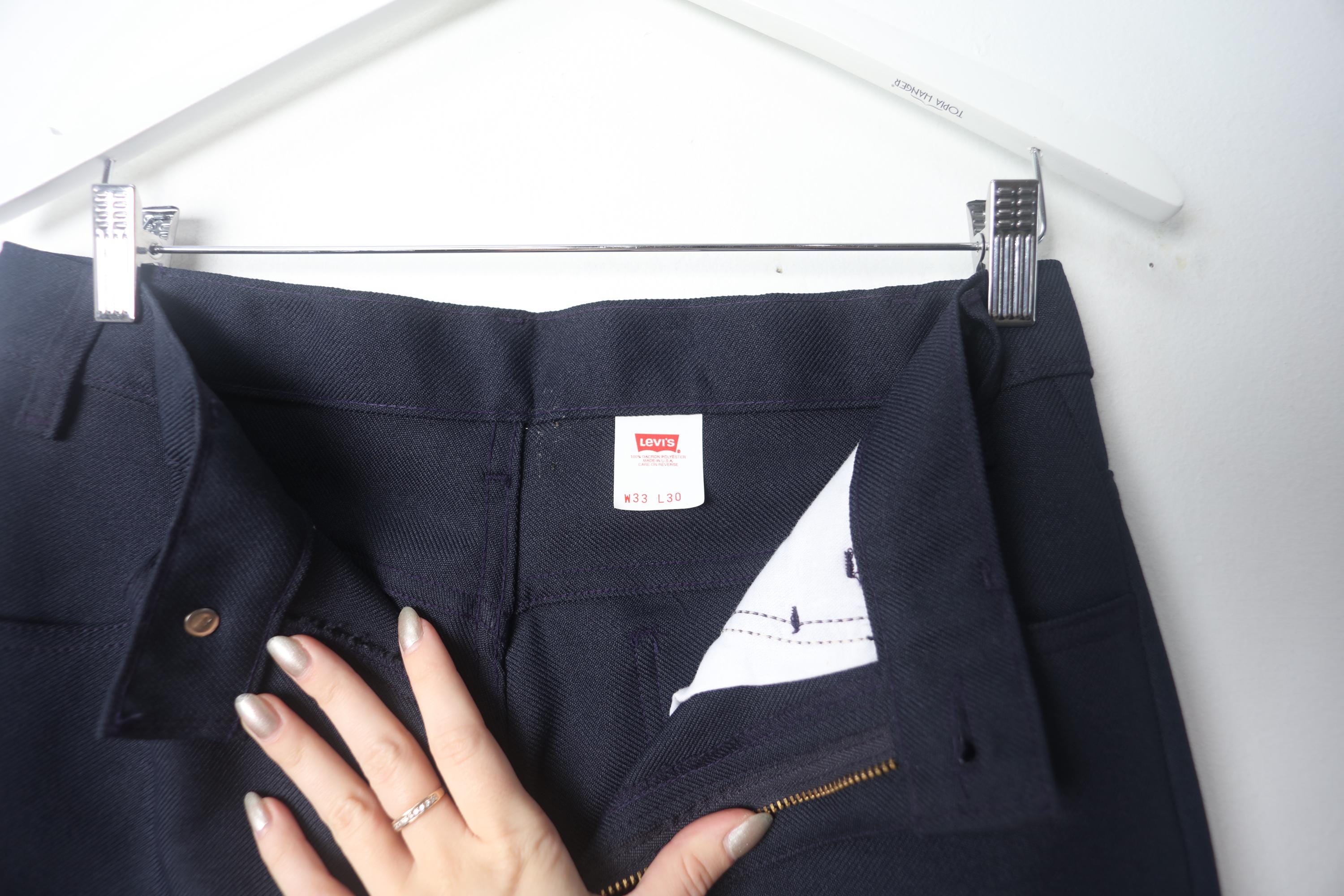 Vintage 1990s Poly STA Prest LEVI'S Brand Action Slacks DEADSTOCK