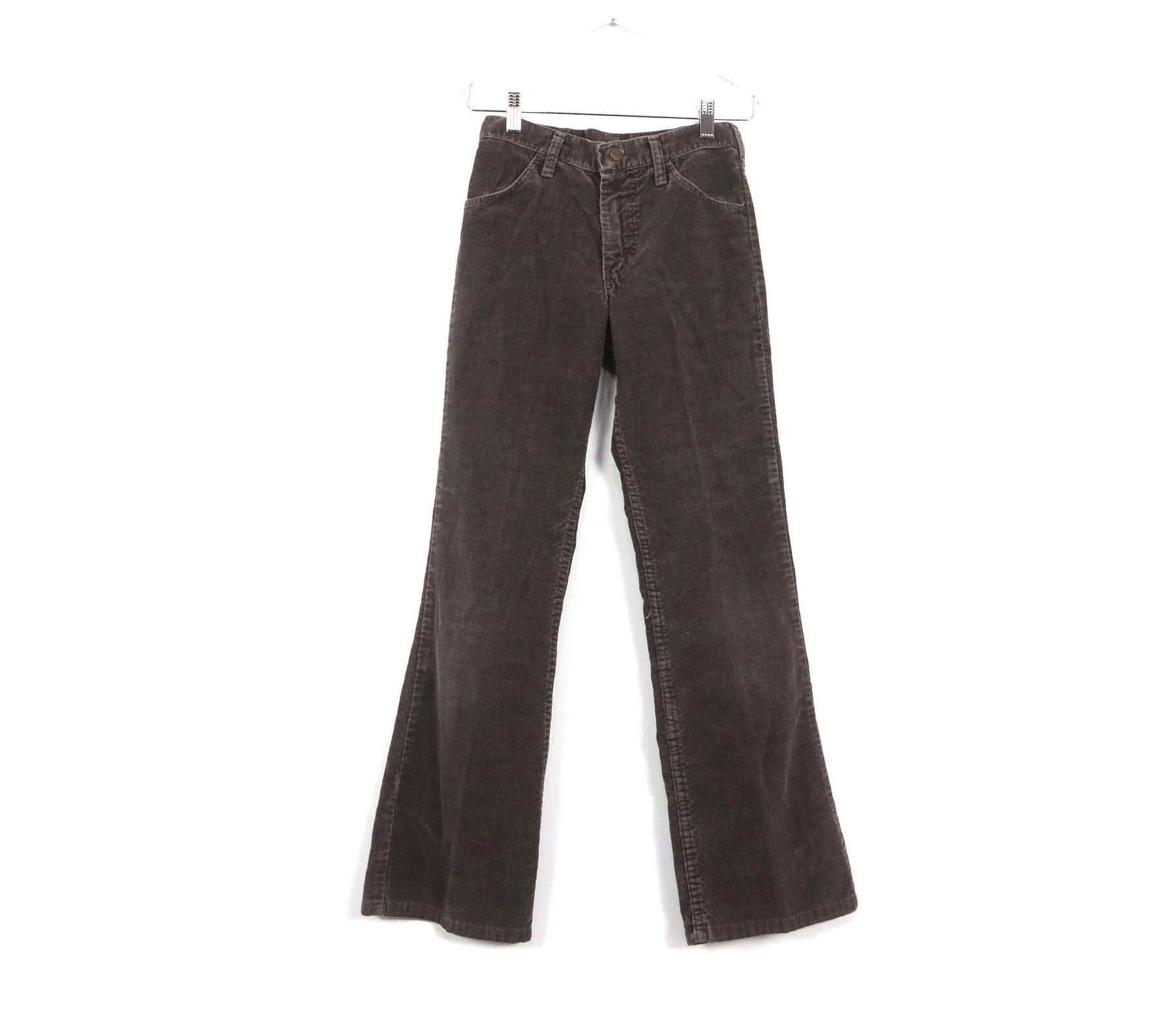 Vintage Strawberry Plant Corduroy Bell Bottom Pants 70s Brown 22x30 – Black  Shag Vintage