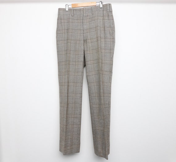 Vintage 1960s PLAID Faded Mid-century 