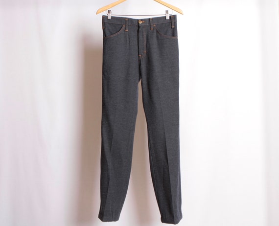 vintage STA-prest navy blue SLACKS 60s 70s fitted