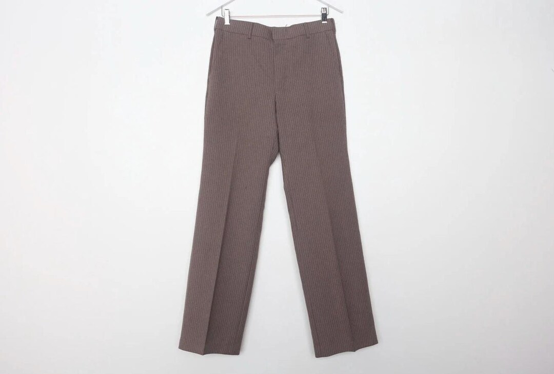 【60s〜】 vintage super baggy slacks Reclaimed Vintage unisex baggy pants with front pleat detail