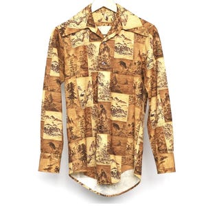 60s Big Collar Shirt - Etsy