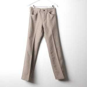 vintage WRANGLER brand levi&#39;s style 1960s 70s grey STA Prest poly soft finish pants men&#39;s 60s utility jeans -- size 29x29