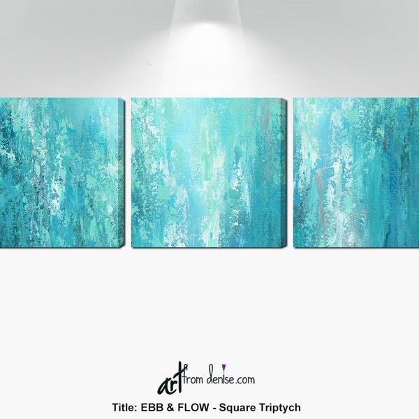 Teal Wall Art Etsy