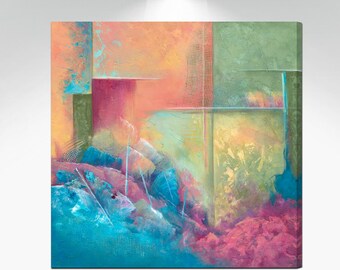 Colorful canvas wall art for bedroom wall decor above bed, girls dorm room, bathroom pictures, dining or laundry room artwork