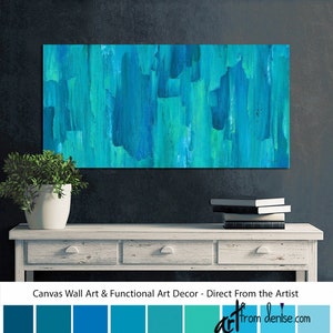 Large abstract canvas wall art, Modern teal navy blue living room wall decor, Master bedroom wall art above bed decor, Dining room pictures