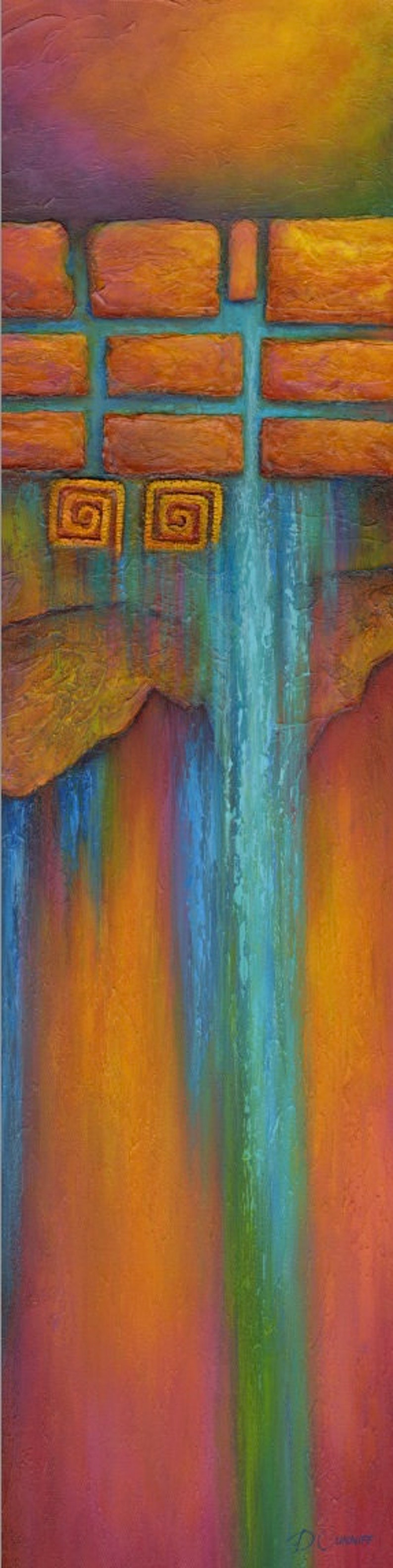 Southwestern Art Tall Narrow Vertical Wall Art Canvas Etsy