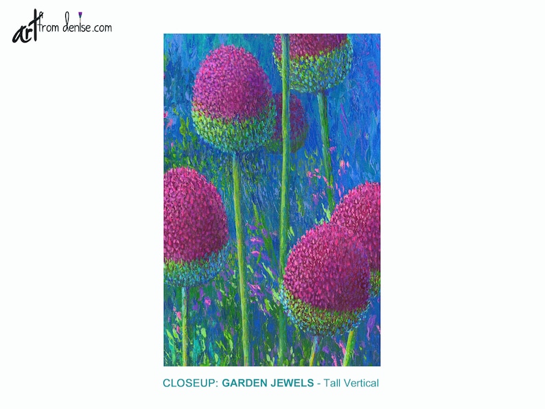 Tall Narrow Vertical Wall Art Canvas Floral Abstract Colorful - Etsy