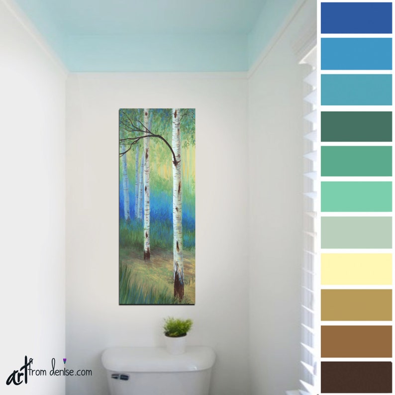 Aspen trees decor Long tall & narrow vertical wall art Etsy