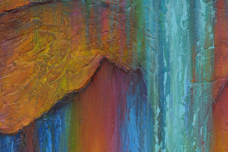 Southwestern art Tall narrow vertical wall art canvas Etsy