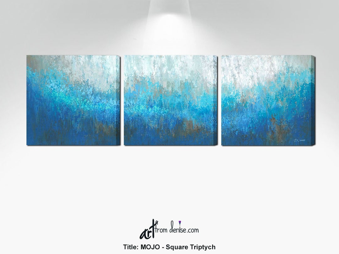 3 Piece Wall Art Canvas Abstract Prints, Set of Three Bedroom Pictures ...