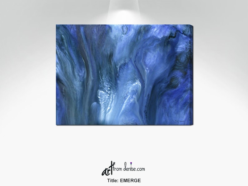 Abstract canvas art print Navy blue gray white Masculine Etsy