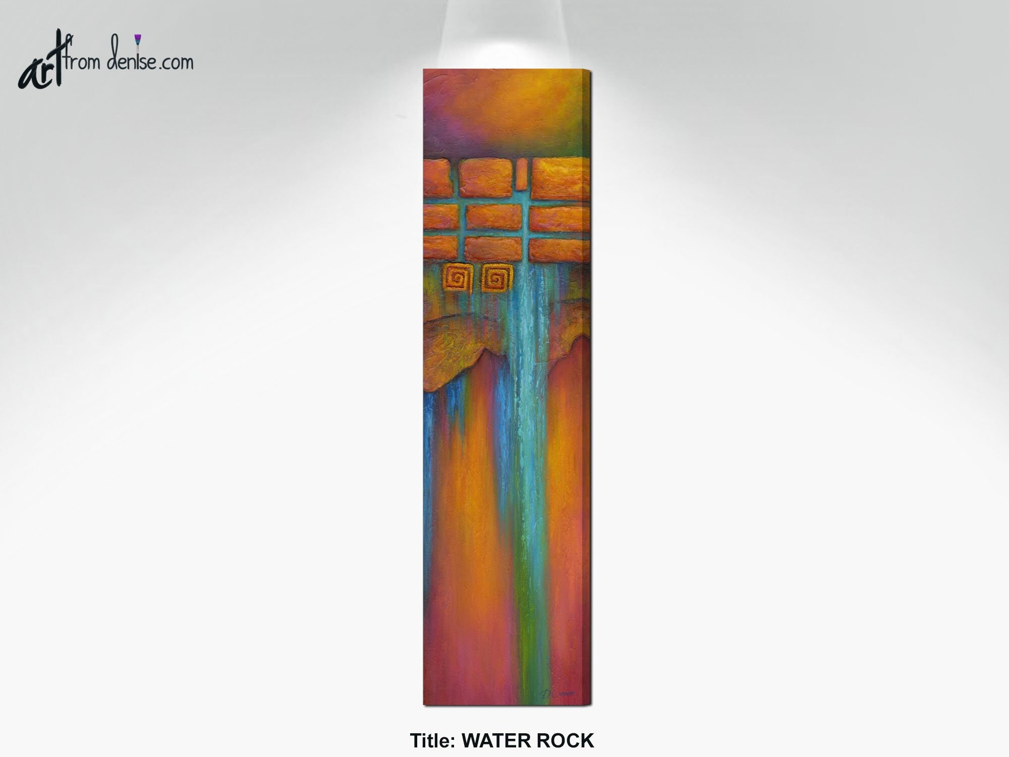 Southwestern art Tall narrow vertical wall art canvas Etsy