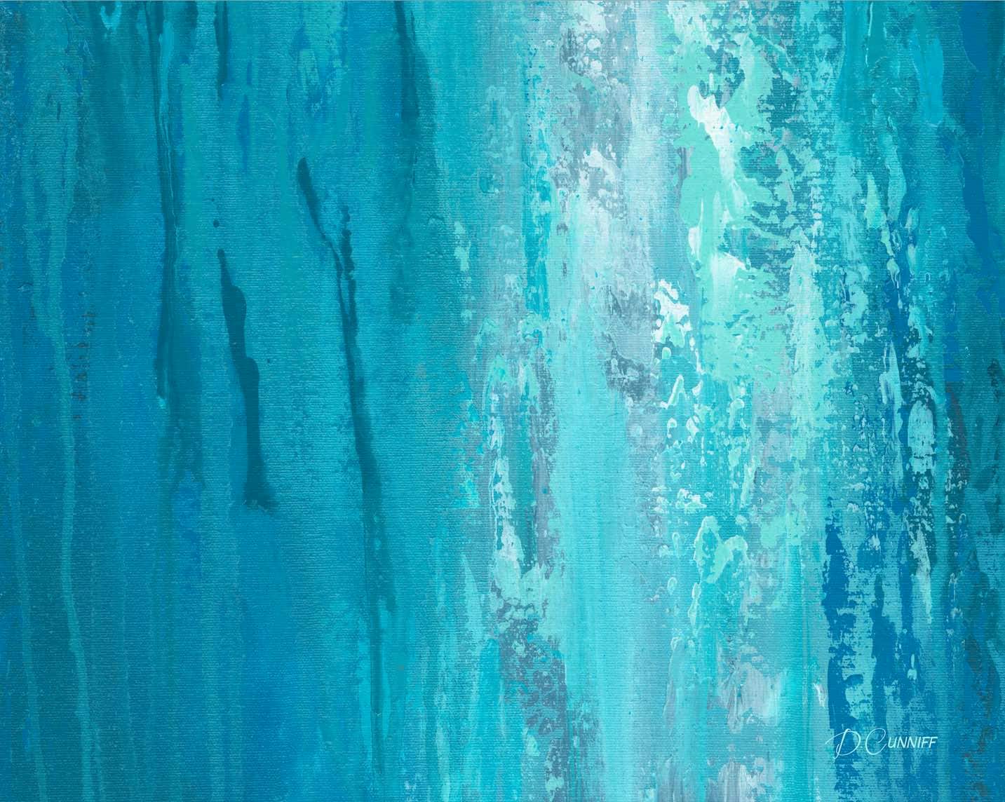 Tall Vertical Blue Wall Art Teal Turquoise Aqua Gray White Etsy UK