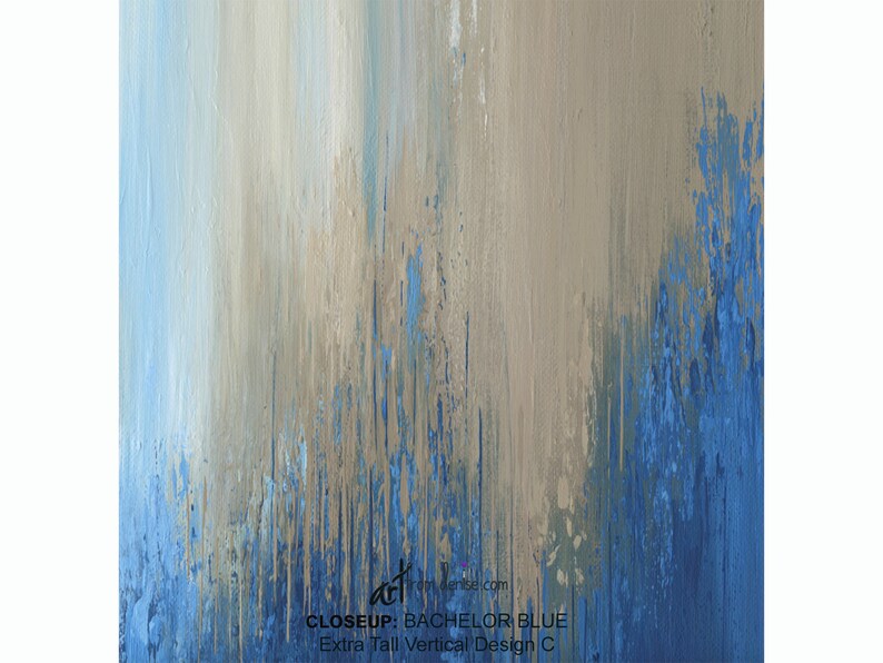 Extra Tall Vertical Wall Art Canvas Print Navy Blue Abstract Etsy