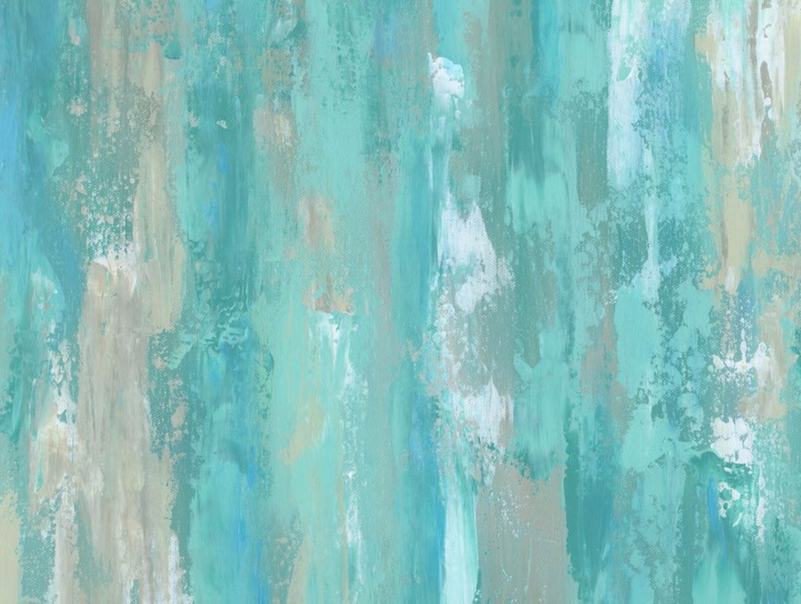 Large Wall Art Teal Home Decor Canvas Art Print Abstract Etsy