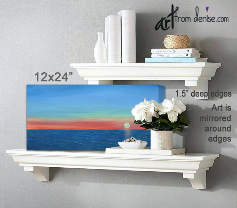 Tableau Décoratif Toile - Coucher De Soleil Panoramique Sur L'océan - Style Moderne