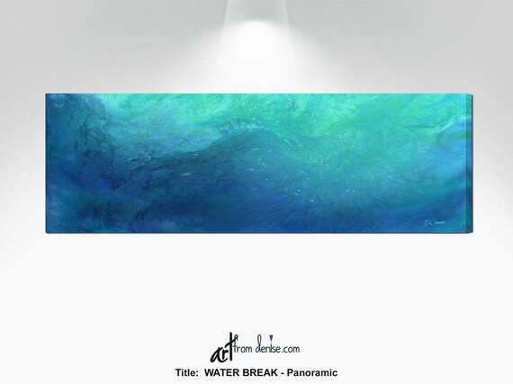 Teal Aqua Blue Beachy Panoramic Canvas Wall Art Above Bed - Panoramic Wall Art Uk Teal Aqua Blue Beachy Panoramic Canvas Wall Art Above Bed - Panoramic Wall Art Uk