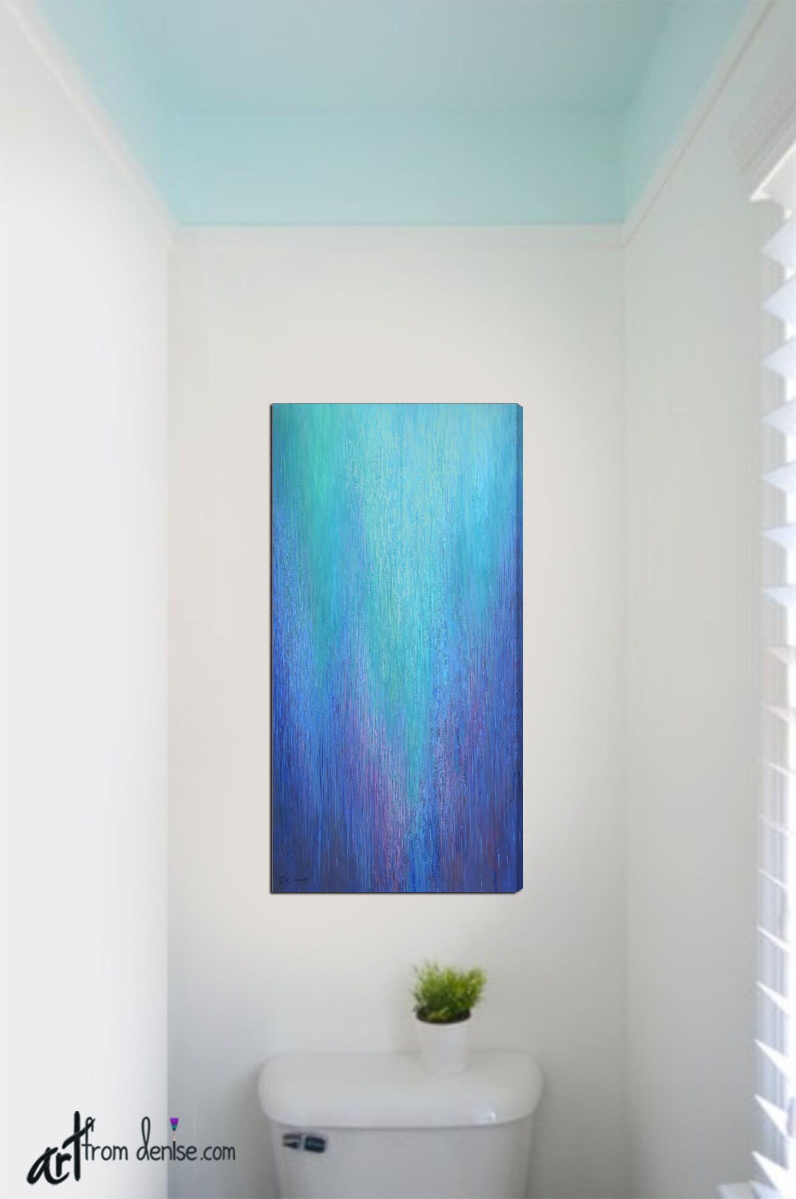 Large Vertical Wall Art Canvas Art Print of Abstract Painting | Etsy